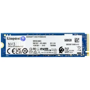 SSD Kingston SNV3S NVMe, 500GB, M.2, 3000 MB/s Escritura, 5000 MB/s Lectura, PCI Express 4.0